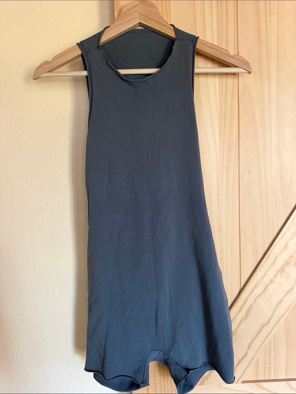 SKIMS Charcoal Ribbed Sleeveless Bodysuit